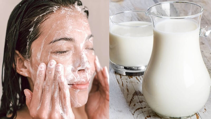 Dùng sữa tươi không đường để rửa mặt nhằm giảm tiết bã nhờn1